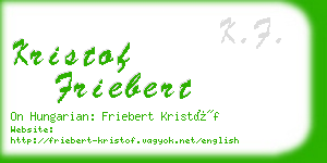 kristof friebert business card